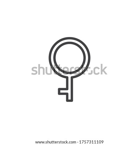 Demigirl gender line icon. linear style sign for mobile concept and web design. Demigirl outline vector icon. Symbol, logo illustration. Vector graphics