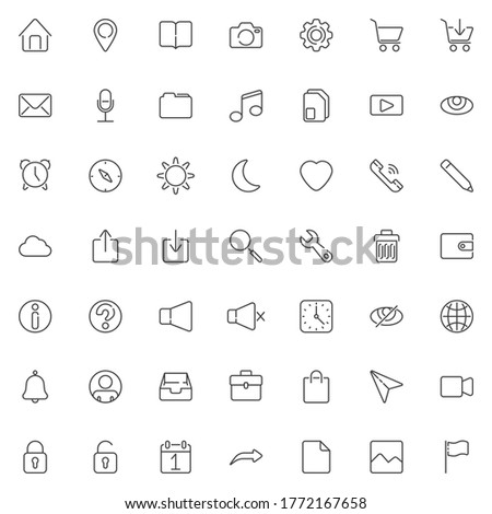Vector Basic Icons Set | Download Free Vector Art | Free-Vectors