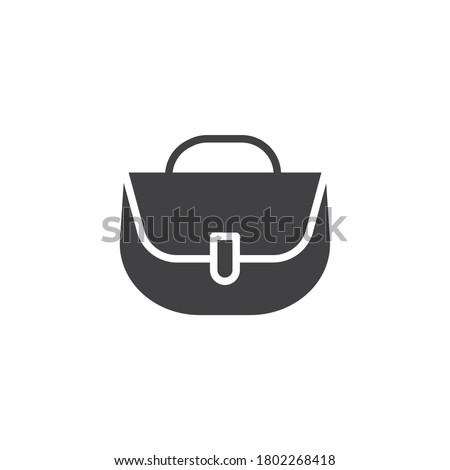 Women handbag vector icon. filled flat sign for mobile concept and web design. Purse handbag, bag glyph icon. Symbol, logo illustration. Vector graphics