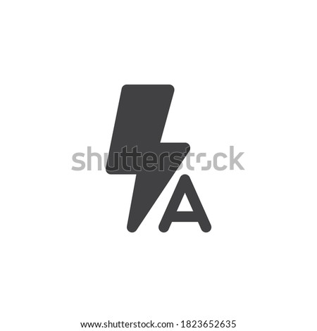 Auto flash vector icon. filled flat sign for mobile concept and web design. Automatic flash glyph icon. Symbol, logo illustration. Vector graphics