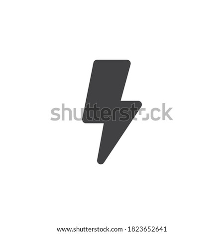 Lightning flash vector icon. filled flat sign for mobile concept and web design. Flash glyph icon. Symbol, logo illustration. Vector graphics