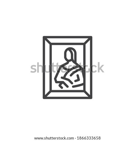 Art Gallery Museum line icon. linear style sign for mobile concept and web design. Museum picture outline vector icon. Symbol, logo illustration. Vector graphics