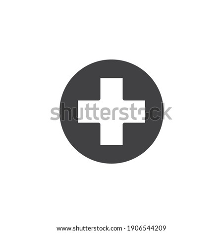 Medical cross vector icon. filled flat sign for mobile concept and web design. Hospital cross glyph icon. Symbol, logo illustration. Vector graphics