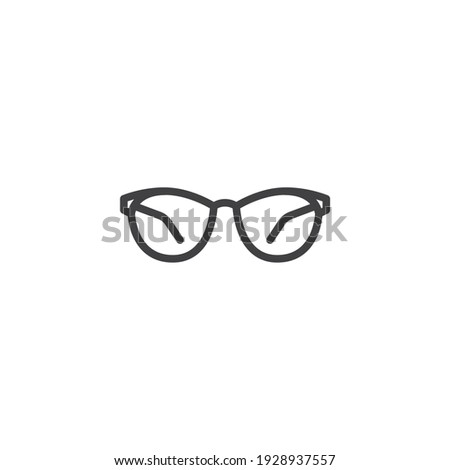 Fashion spectacles line icon. Sun glasses linear style sign for mobile concept and web design. Eyeglasses outline vector icon. Symbol, logo illustration. Vector graphics