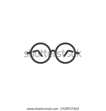 Glasses line icon. Eyeglasses linear style sign for mobile concept and web design. Stylish sunglasses outline vector icon. Symbol, logo illustration. Vector graphics