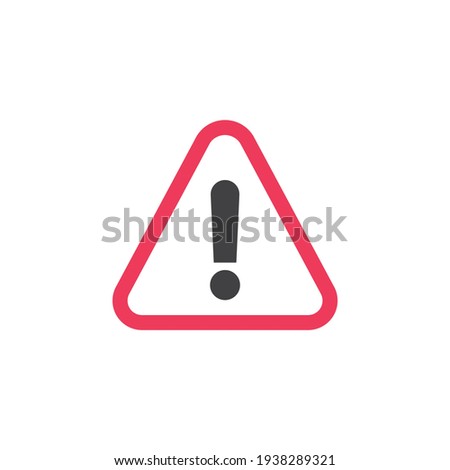 Danger traffic sign flat icon, vector sign, colorful pictogram isolated on white. Symbol, logo illustration. Flat style design
