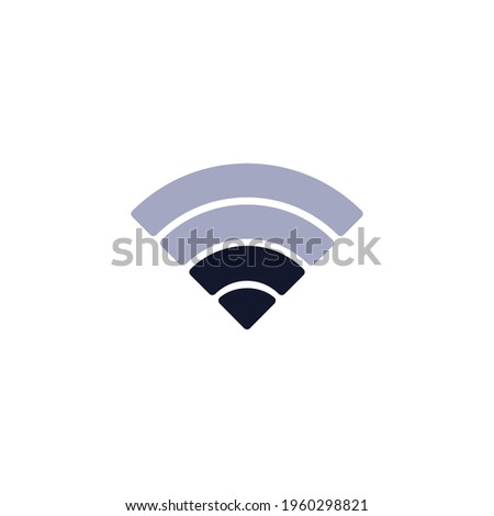 Mobile phone wifi signal flat icon, wi-fi signal strength vector sign, colorful pictogram isolated on white. Symbol, logo illustration. Flat style design