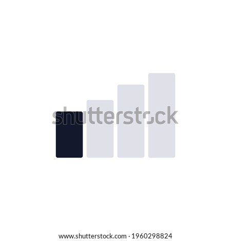 Signal strength indicator flat icon, mobile  network signal vector sign, colorful pictogram isolated on white. Symbol, logo illustration. Flat style design