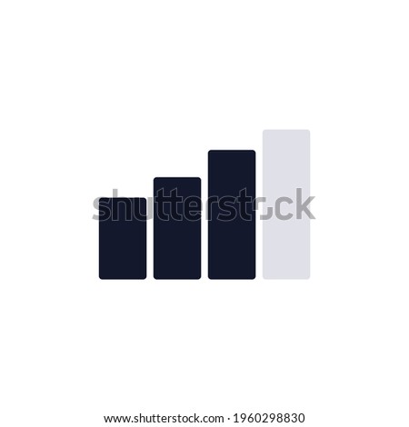 Network signal bar flat icon, mobile network connection bar vector sign, colorful pictogram isolated on white. Symbol, logo illustration. Flat style design