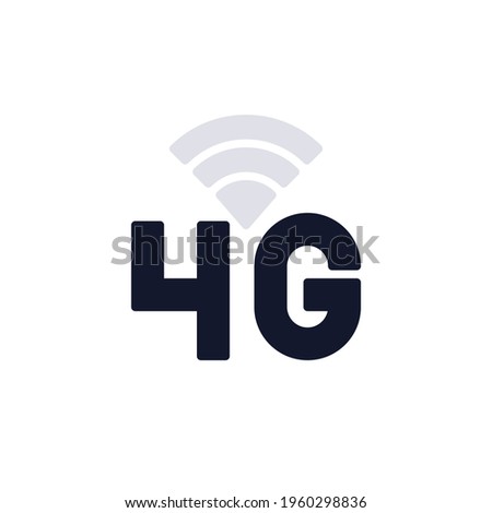 4g network connection flat icon, 4g signal indicator vector sign, colorful pictogram isolated on white. Symbol, logo illustration. Flat style design
