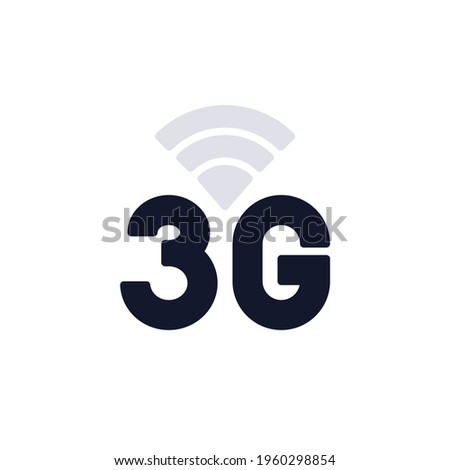 3g network connection flat icon, 3g signal indicator vector sign, colorful pictogram isolated on white. Symbol, logo illustration. Flat style design