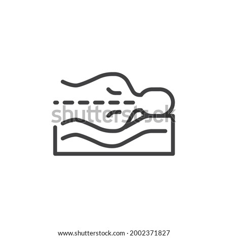 Correct sleeping position line icon. linear style sign for mobile concept and web design. Sleeping side position outline vector icon. Orthopedic symbol, logo illustration. Vector graphics