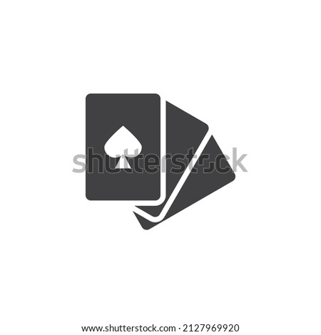 Playing cards vector icon. filled flat sign for mobile concept and web design. Poker cards glyph icon. Symbol, logo illustration. Vector graphics