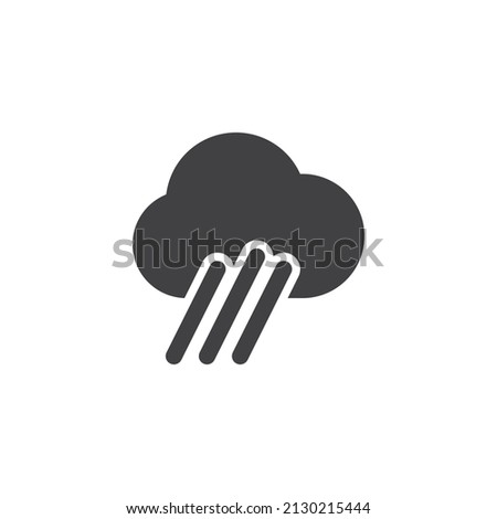 Heavy rain forecast vector icon. filled flat sign for mobile concept and web design. Cloud with rain glyph icon. Symbol, logo illustration. Vector graphics