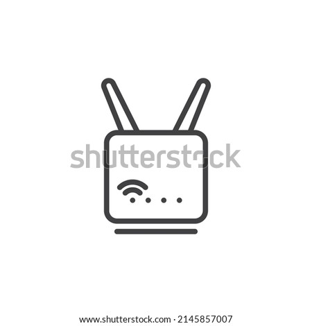 Wifi modem line icon. linear style sign for mobile concept and web design. wifi router outline vector icon. Symbol, logo illustration. Vector graphics