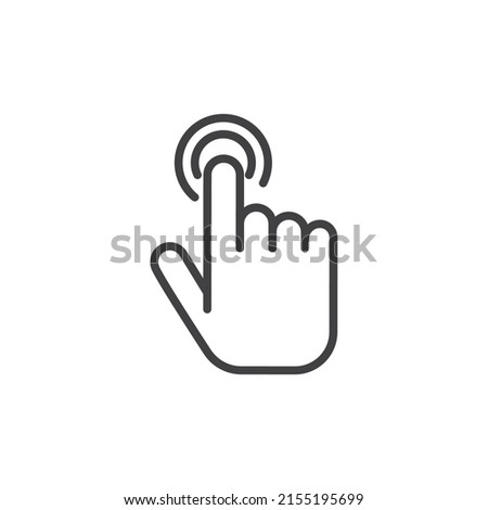 Double tap finger line icon. linear style sign for mobile concept and web design. Double click outline vector icon. Hope symbol, logo illustration. Vector graphics