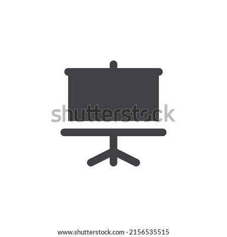 Presentation board vector icon. filled flat sign for mobile concept and web design. Easel, art board glyph icon. Symbol, logo illustration. Vector graphics