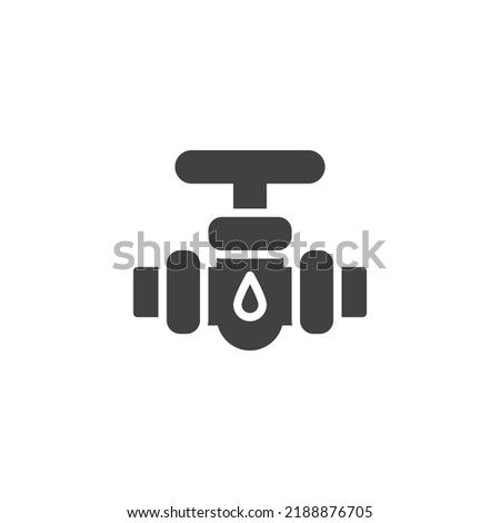 Oil valve vector icon. filled flat sign for mobile concept and web design. Oil pipeline glyph icon. Symbol, logo illustration. Vector graphics