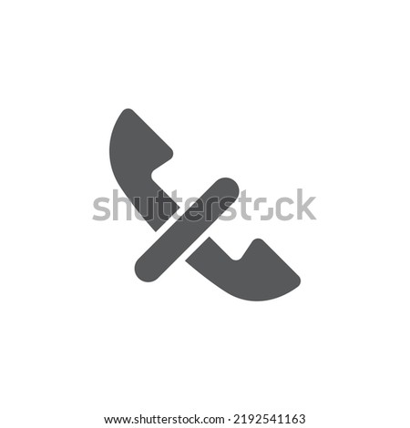 Dismiss call vector icon. filled flat sign for mobile concept and web design. Decline call glyph icon. Symbol, logo illustration. Vector graphics