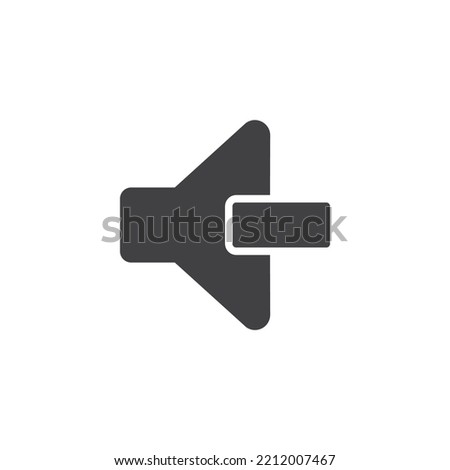 Volume down button vector icon. filled flat sign for mobile concept and web design. Sound minus glyph icon. Symbol, logo illustration. Vector graphics