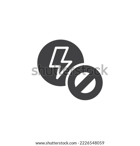Energy crisis vector icon. filled flat sign for mobile concept and web design. Energy stop glyph icon. Symbol, logo illustration. Vector graphics