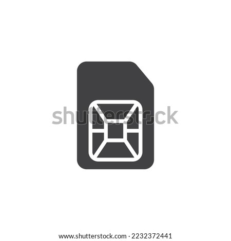SIM card vector icon. filled flat sign for mobile concept and web design. Mobile sim card glyph icon. Symbol, logo illustration. Vector graphics