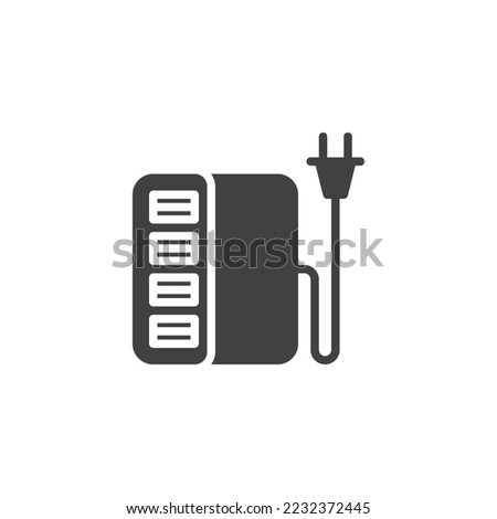 Desktop USB charger vector icon. filled flat sign for mobile concept and web design. USB hub glyph icon. Symbol, logo illustration. Vector graphics