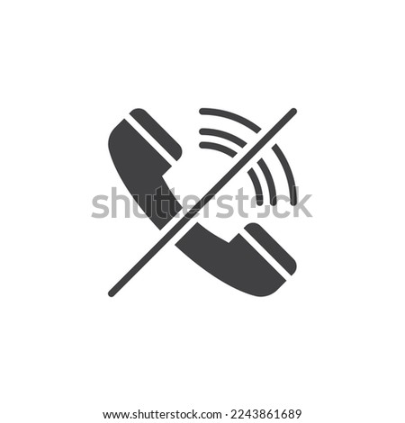 Dismiss call vector icon. filled flat sign for mobile concept and web design. Phone call decline glyph icon. Symbol, logo illustration. Vector graphics