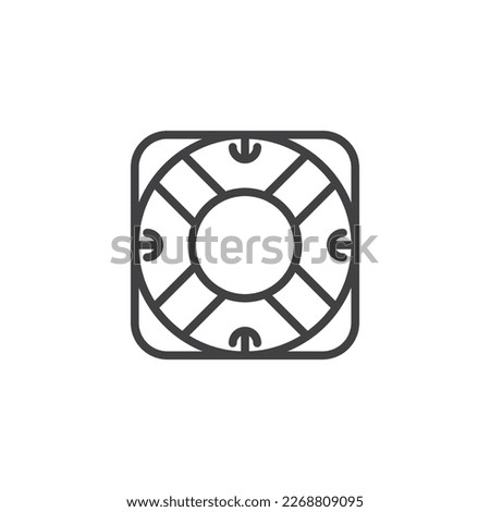 Lifebuoy line icon. linear style sign for mobile concept and web design. Life buoy outline vector icon. Symbol, logo illustration. Vector graphics