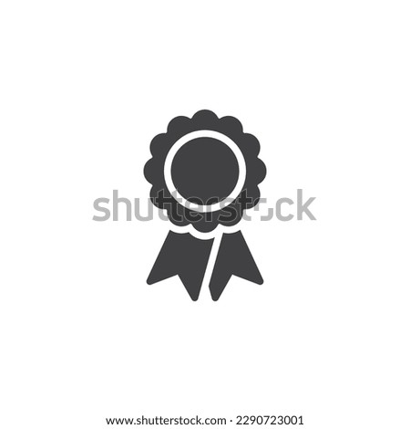 Award medal vector icon. filled flat sign for mobile concept and web design. Winner badge glyph icon. Symbol, logo illustration. Vector graphics