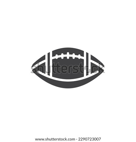 American football ball vector icon. filled flat sign for mobile concept and web design. Football ball glyph icon. Symbol, logo illustration. Vector graphics