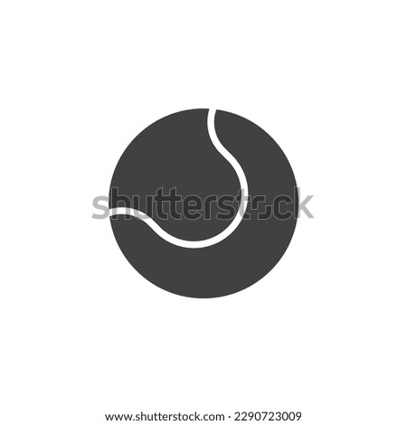 Tennis ball vector icon. filled flat sign for mobile concept and web design. Tennis glyph icon. Symbol, logo illustration. Vector graphics