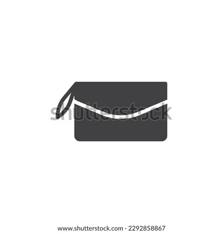 Clutch bag vector icon. filled flat sign for mobile concept and web design. Handbag glyph icon. Symbol, logo illustration. Vector graphics