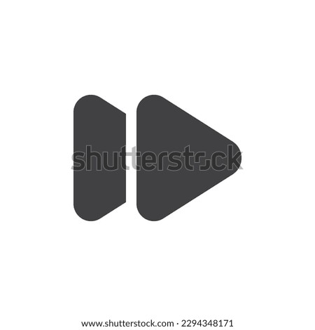 Fast forward button vector icon. filled flat sign for mobile concept and web design. Forward media button glyph icon. Symbol, logo illustration. Vector graphics
