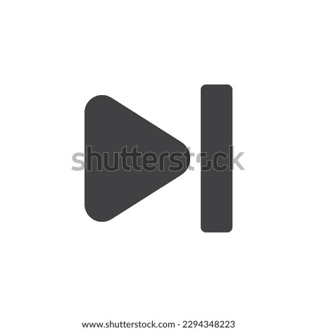 Skip forward button vector icon. filled flat sign for mobile concept and web design. Next media button glyph icon. Symbol, logo illustration. Vector graphics