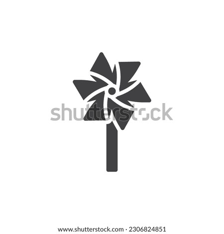 Pinwheel vector icon. filled flat sign for mobile concept and web design. Windmill toy glyph icon. Symbol, logo illustration. Vector graphics