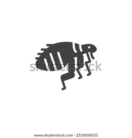Flea insect vector icon. filled flat sign for mobile concept and web design. Flea pest glyph icon. Symbol, logo illustration. Vector graphics