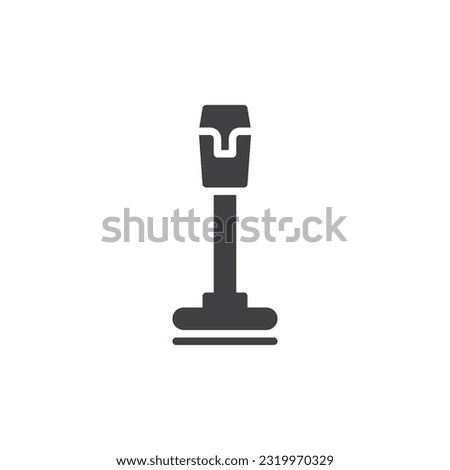Cordless vacuum cleaner vector icon. filled flat sign for mobile concept and web design. Handheld vacuum cleaner glyph icon. Symbol, logo illustration. Vector graphics