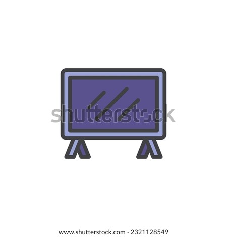 Television, tv filled outline icon, line vector sign, linear colorful pictogram isolated on white. Symbol, logo illustration. Vector graphics