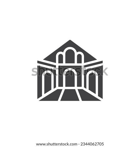 Atrium hall vector icon. filled flat sign for mobile concept and web design. Building atrium glyph icon. Symbol, logo illustration. Vector graphics