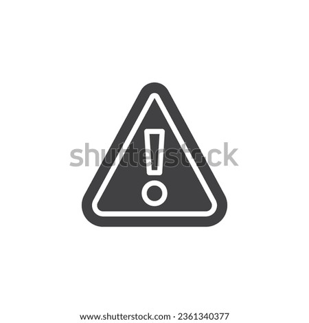 Alert, attention vector icon. filled flat sign for mobile concept and web design. Caution, warning glyph icon. Symbol, logo illustration. Vector graphics
