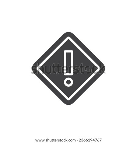 Caution warning vector icon. Alert attention filled flat sign for mobile concept and web design. Safety Awareness sign glyph icon. Symbol, logo illustration. Vector graphics