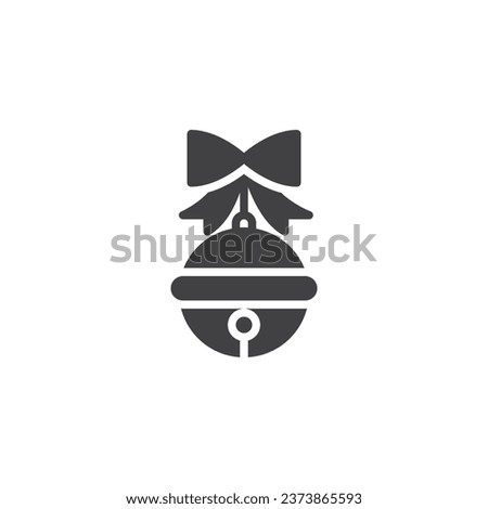 Christmas sleigh bells vector icon. filled flat sign for mobile concept and web design. Sleigh Bells glyph icon. Symbol, logo illustration. Vector graphics