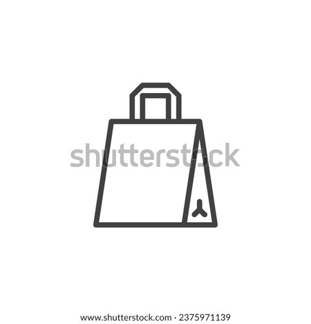 Product Paper Bag line icon. linear style sign for mobile concept and web design. Shopping bag outline vector icon. Symbol, logo illustration. Vector graphics