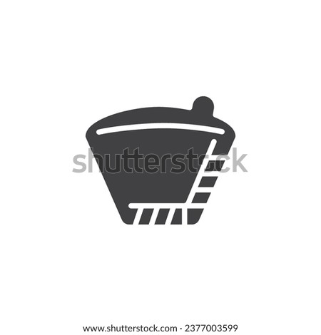 Coffee filter vector icon. filled flat sign for mobile concept and web design. Coffee Filter  glyph icon. Symbol, logo illustration. Vector graphics