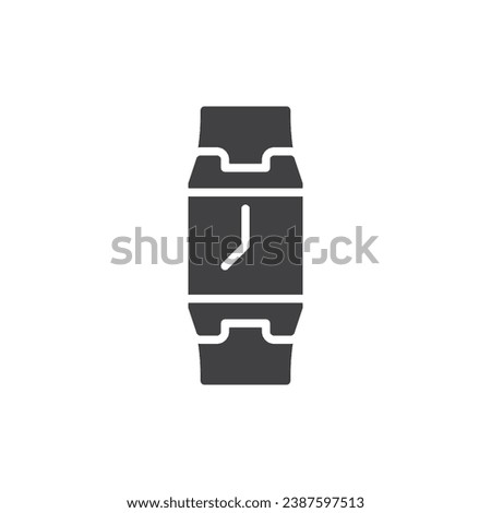 Square watch vector icon. filled flat sign for mobile concept and web design. Wrist watch glyph icon. Symbol, logo illustration. Vector graphics