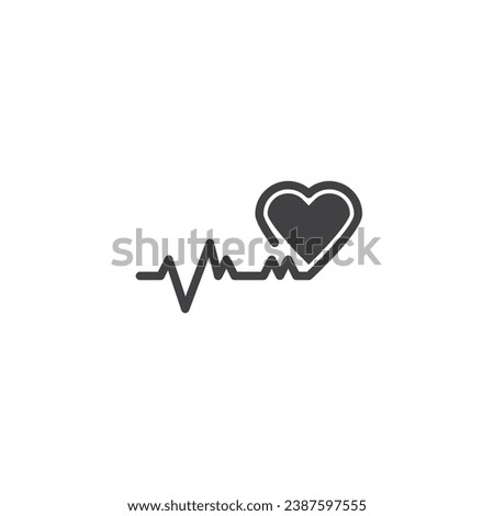 Heart pulse vector icon. filled flat sign for mobile concept and web design. Heartbeat pulse glyph icon. Symbol, logo illustration. Vector graphics
