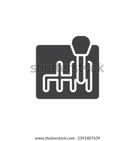 Car transmission vector icon. filled flat sign for mobile concept and web design. Gear shift glyph icon. Symbol, logo illustration. Vector graphics