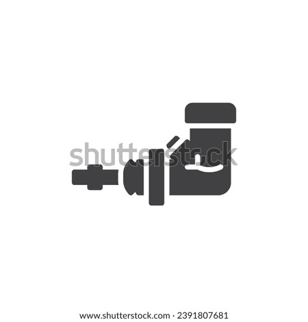 Master cylinder vector icon. filled flat sign for mobile concept and web design. Car brake booster glyph icon. Symbol, logo illustration. Vector graphics