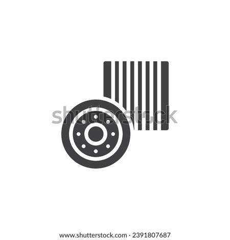 Oil Filter vector icon. filled flat sign for mobile concept and web design. Car oil filter glyph icon. Symbol, logo illustration. Vector graphics